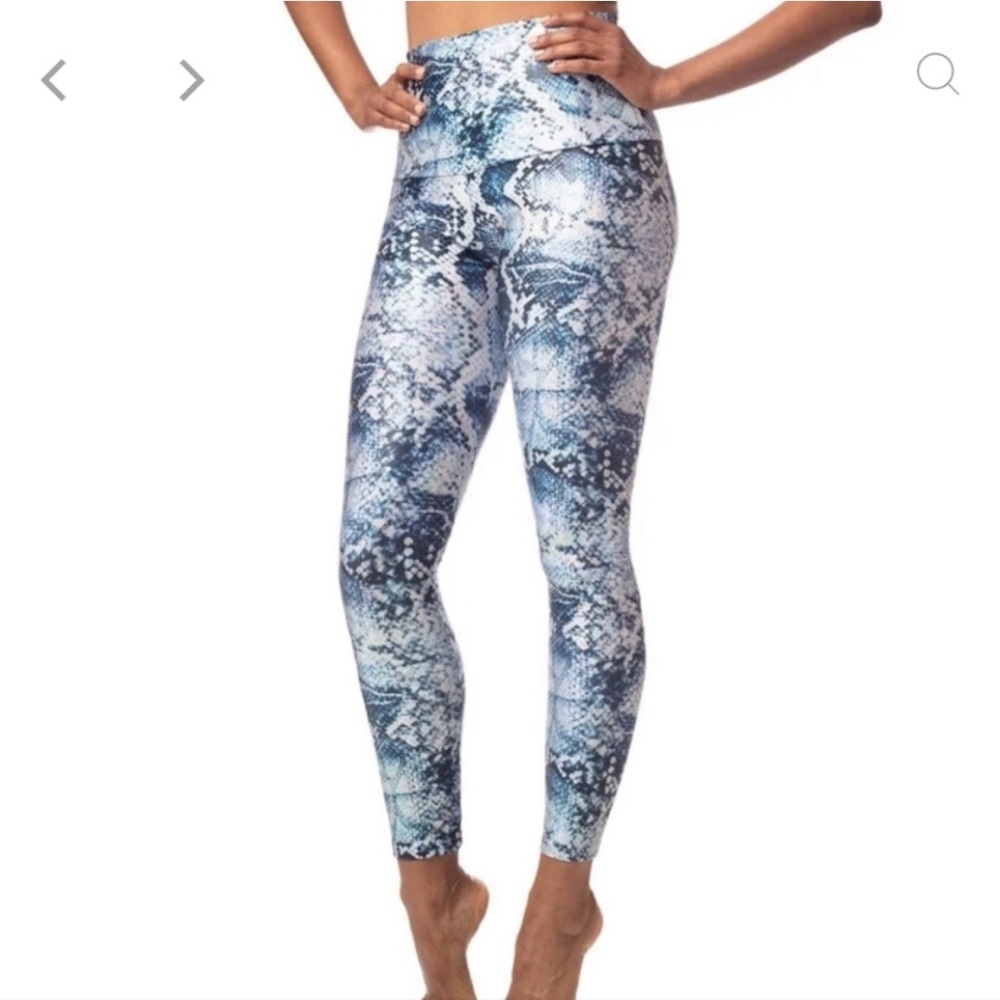 Emily Hsu Sapphire Snake Shimmer Leggings Small